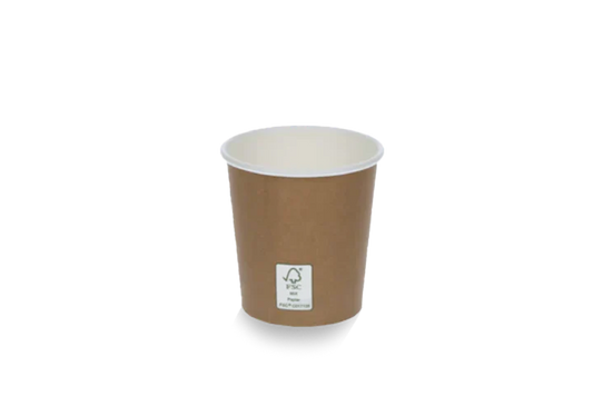 Coffee cup 120cc 4oz Ø63mm kraft brown FSC®Mix