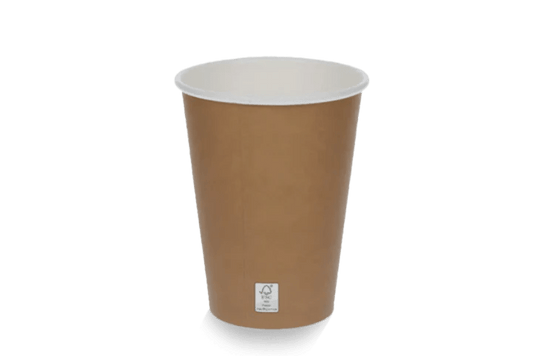 takeaware.nl Koffiebekers Kartonnen koffiebeker 360cc 12oz kraftlook