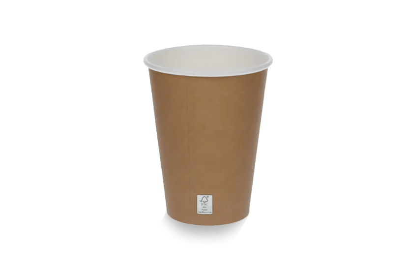 takeaware.nl Koffiebekers Kartonnen koffiebeker 360cc 12oz kraftlook