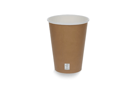 takeaware.nl Koffiebekers Kartonnen koffiebeker 360cc 12oz kraftlook