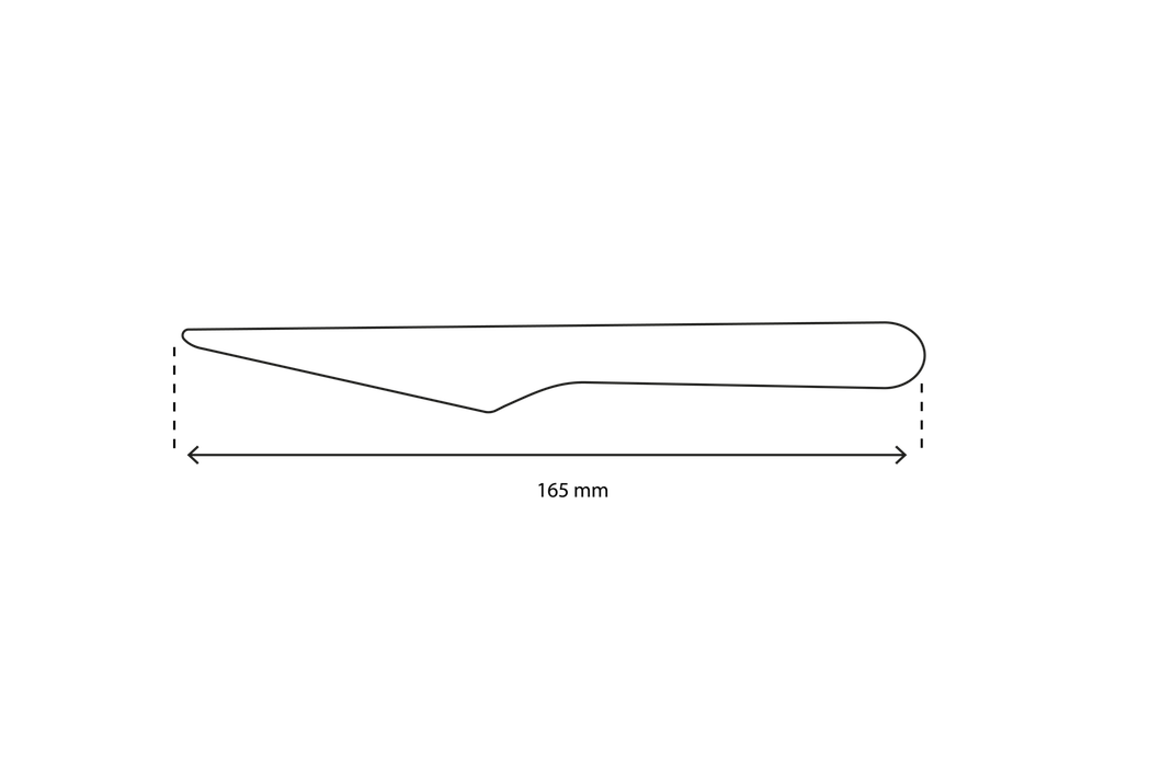 takeaware.nl Bestek Kartonnen mes 165mm BIO