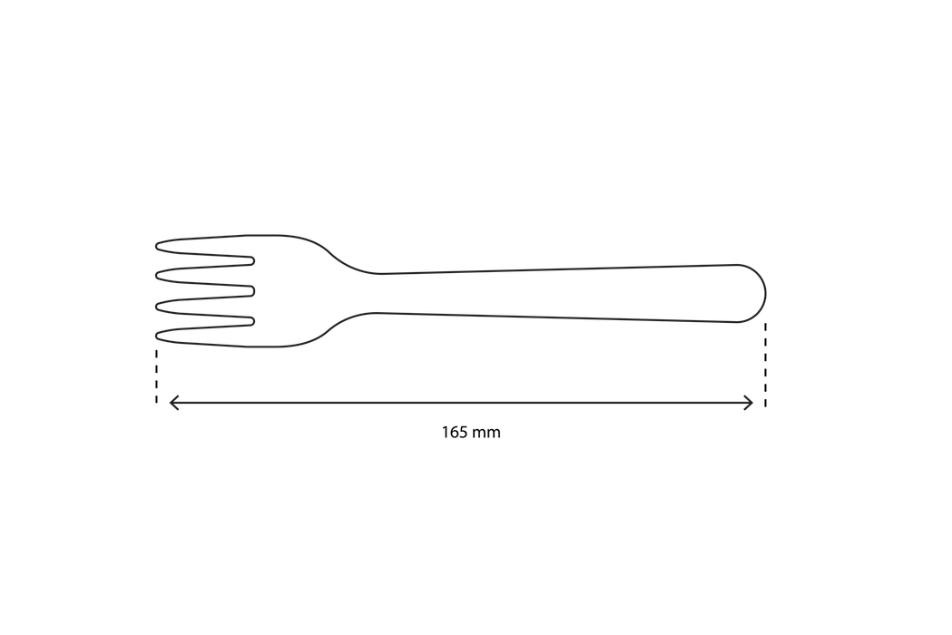 takeaware.nl Bestek Kartonnen vork 165mm BIO (doos)