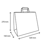 takeaware.nl Papieren tassen Papieren tassen Groot kraft 32+16x27cm BIO