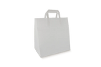 takeaware.nl Papieren tassen Papieren tassen Middel wit 26+17x27cm BIO