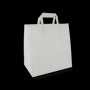 Papieren tassen Middel wit 26+17x27cm BIO