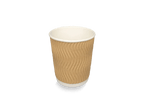 takeaware.nl Koffiebekers Kartonnen koffiebeker 230cc 8oz Ripple Kraft