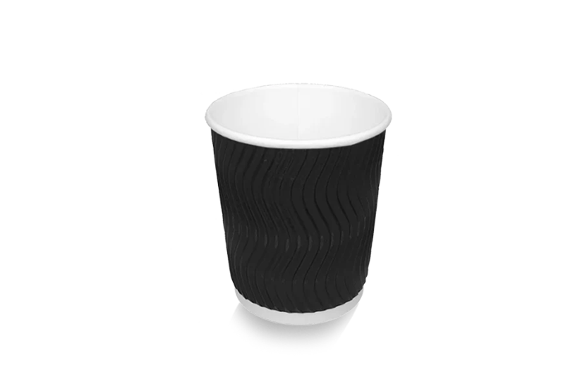 Gobelet à café 177cc 7oz Ø73mm Ripple Noir