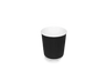 Kartonnen koffiebeker 120cc 4oz Ripple Zwart
