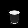 Coffee cup 120cc 4oz Ø63mm Ripple Black