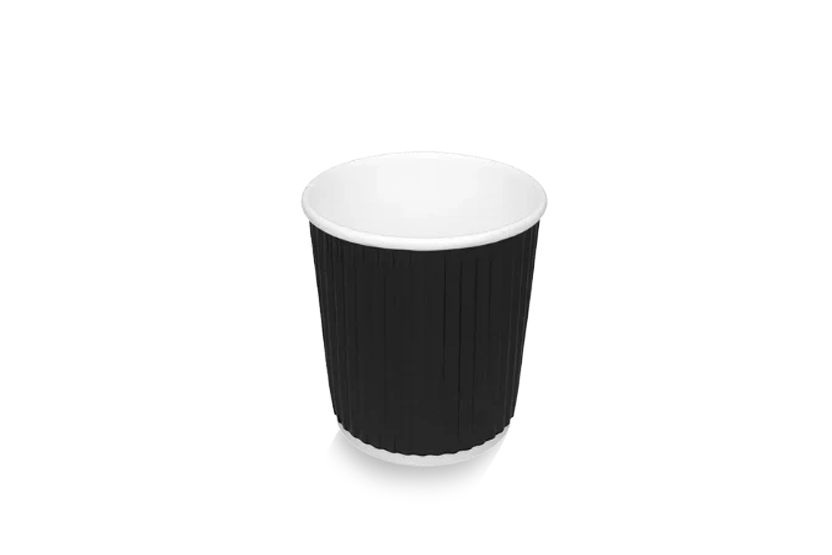 Gobelet à café 120cc 4oz Ø63mm Ripple Noir