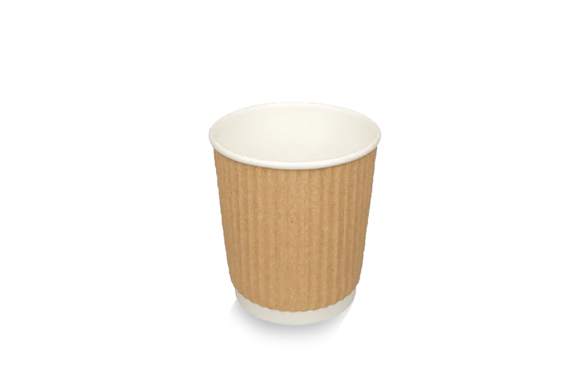 Coffee cup 120cc 4oz Ø63mm Ripple Kraft