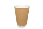 takeaware.nl Koffiebekers Kartonnen koffiebeker 360cc 12oz Ripple Kraft