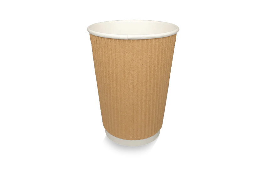 Gobelet à café 360cc 12oz Ø90mm Ripple Kraft