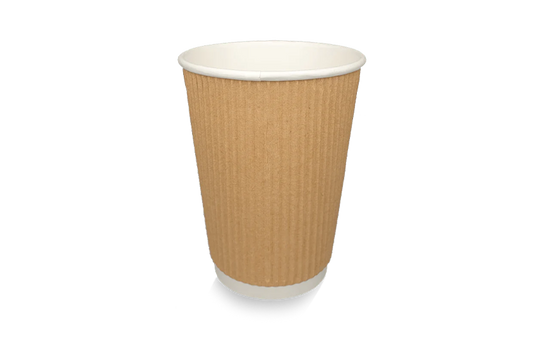 Coffee cup 360cc 12oz Ø90mm Ripple Kraft