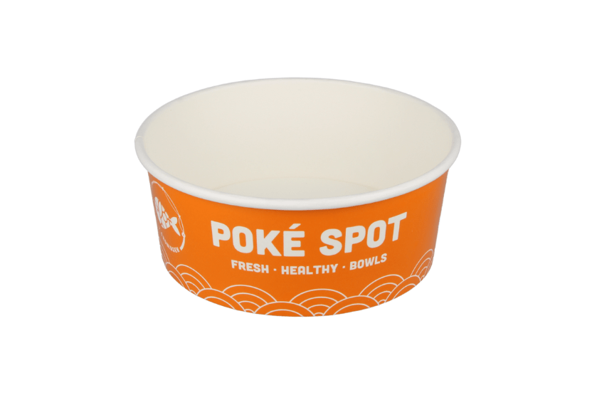 TakeAware.nl Salade Poke Bowl 750ml 26oz Ø 148mm wit - Poke Spot custom