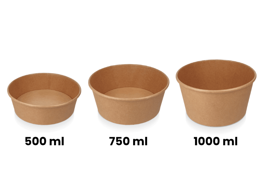 takeaware.nl Saladebakken en bowls Salade Poke Bowl 750ml 26oz Ø148mm kraft