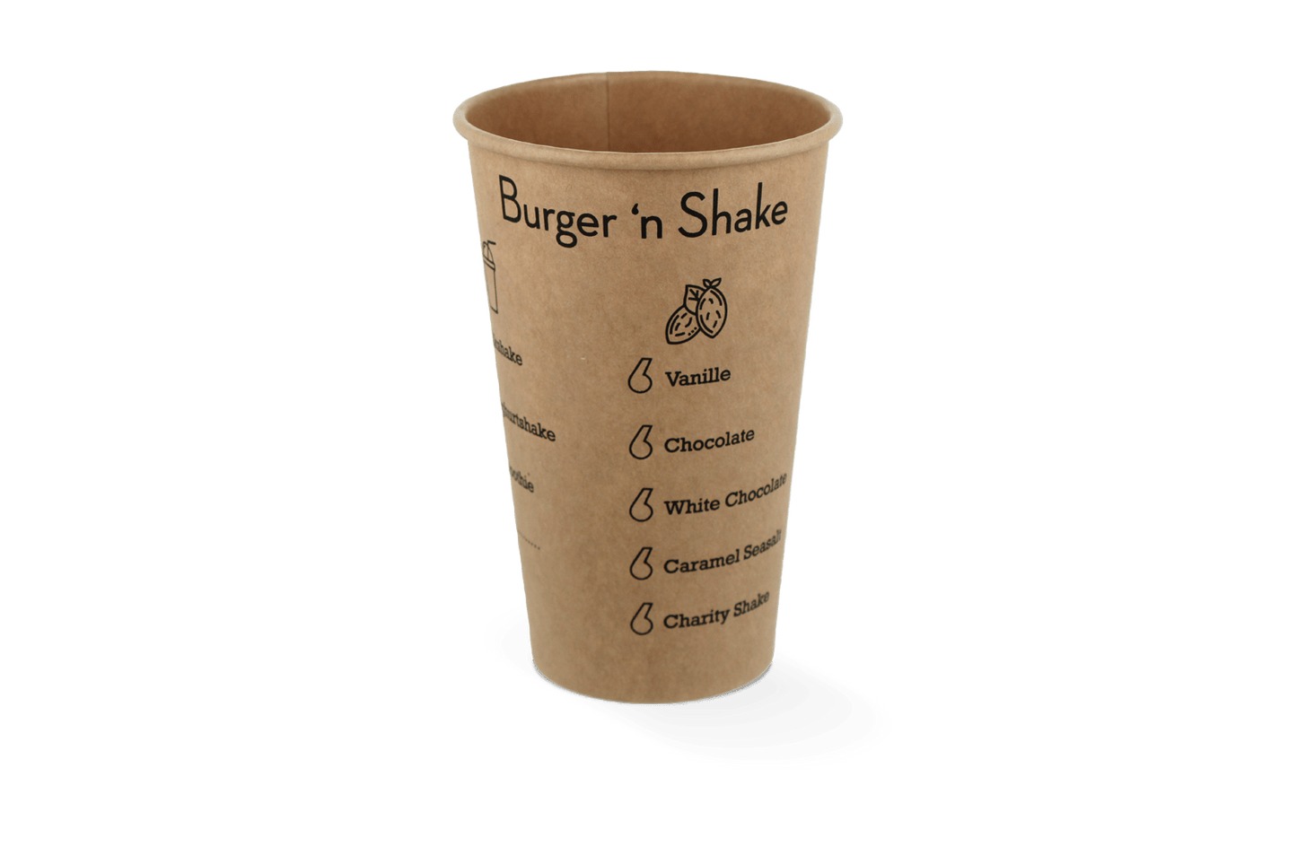 takeaware.nl Milkshakebeker 450cc/16oz Ø90mm Kraft - BurgerNShake custom