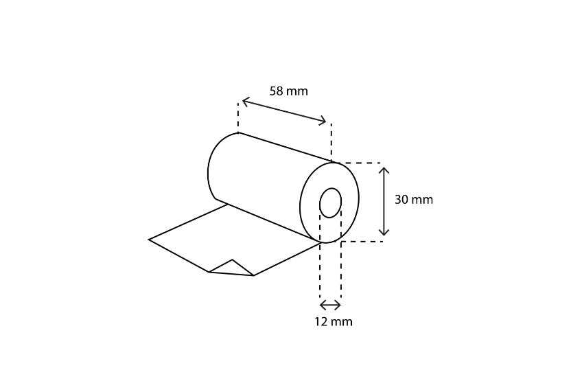 TakeAware.nl Kassa- en pinrollen Thermische pinrol BPA vrij 57x30x12 FSC mix 9 meter op een rol