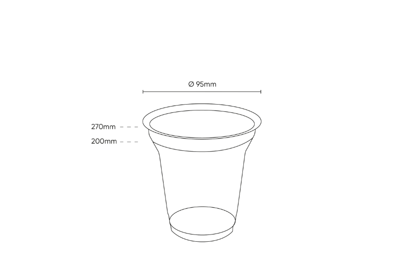 TakeAware.nl Sap en Smoothie Beker 270ml Ø95mm RPET
