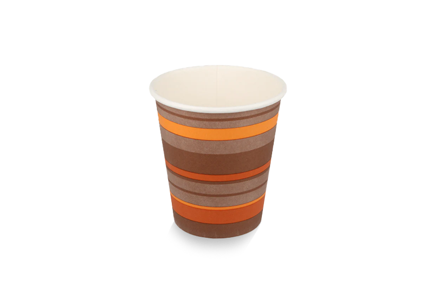 Coffee cup 300cc 10oz Ø90mm cardboard striped