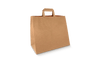 Paper carrier bags Large Brown 32+16x27cm recycled