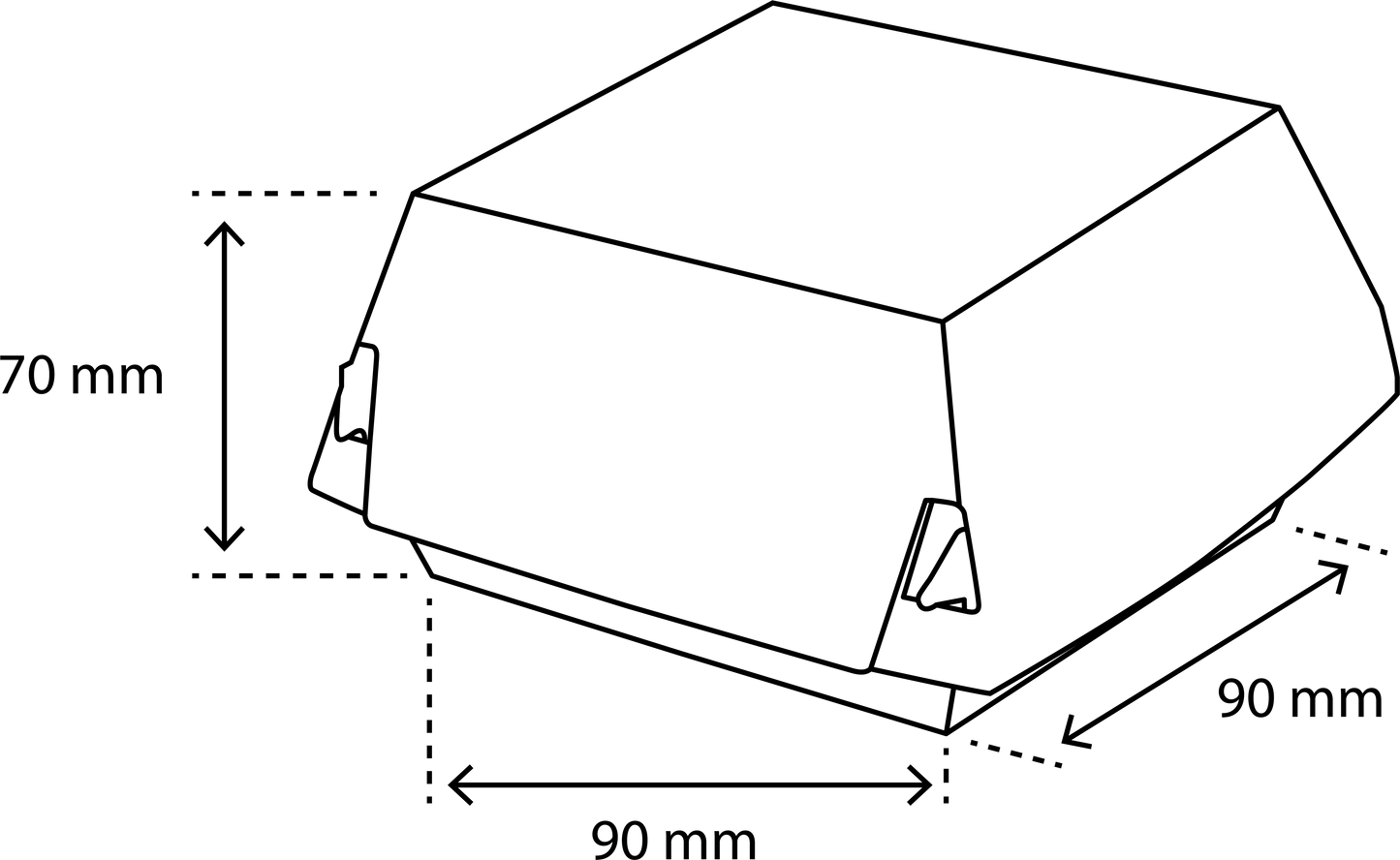 takeaware.nl Hamburgerbakjes Hamburgerbakje Klein kraft/wit BIO