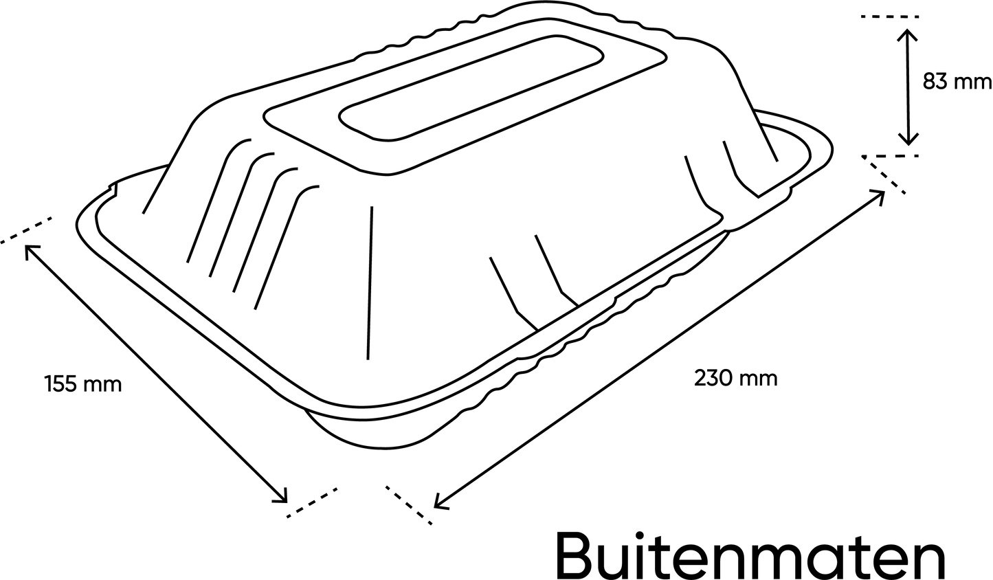 takeaware.nl Maaltijdbakken en schalen Lunch/loempia box IP10 suikerriet BIO