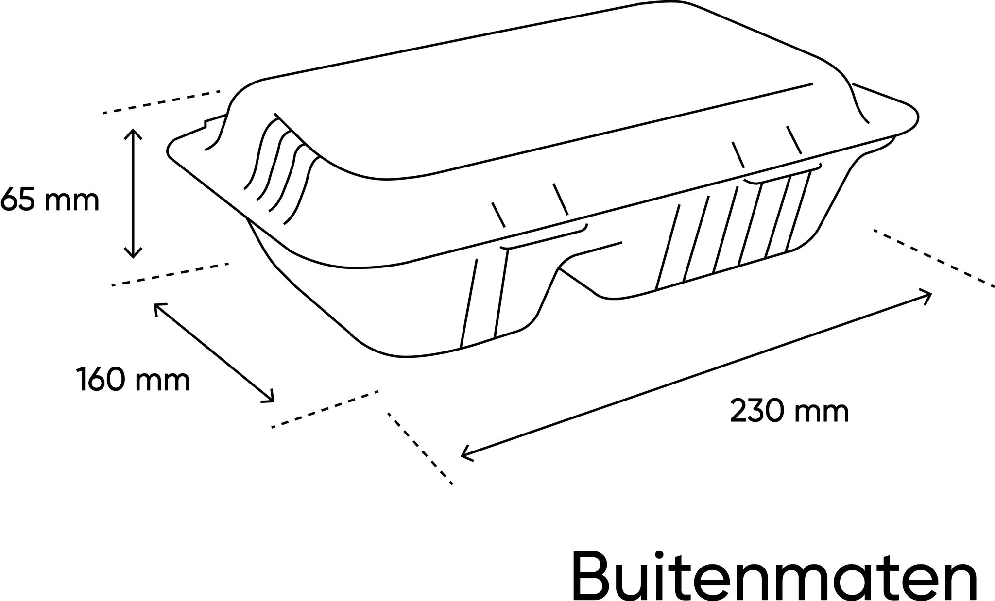 takeaware.nl Maaltijdbakken en schalen Menubox 2-vaks suikerriet BIO