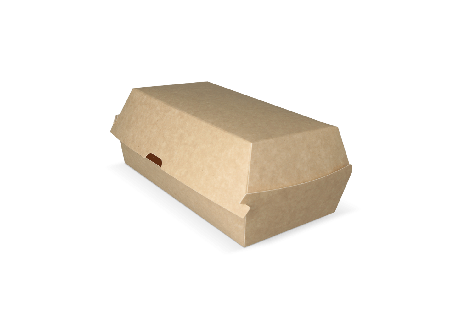 takeaware.nl Friet- en snackbakjes Hotdog box 20x10x8cm kraft/wit BIO