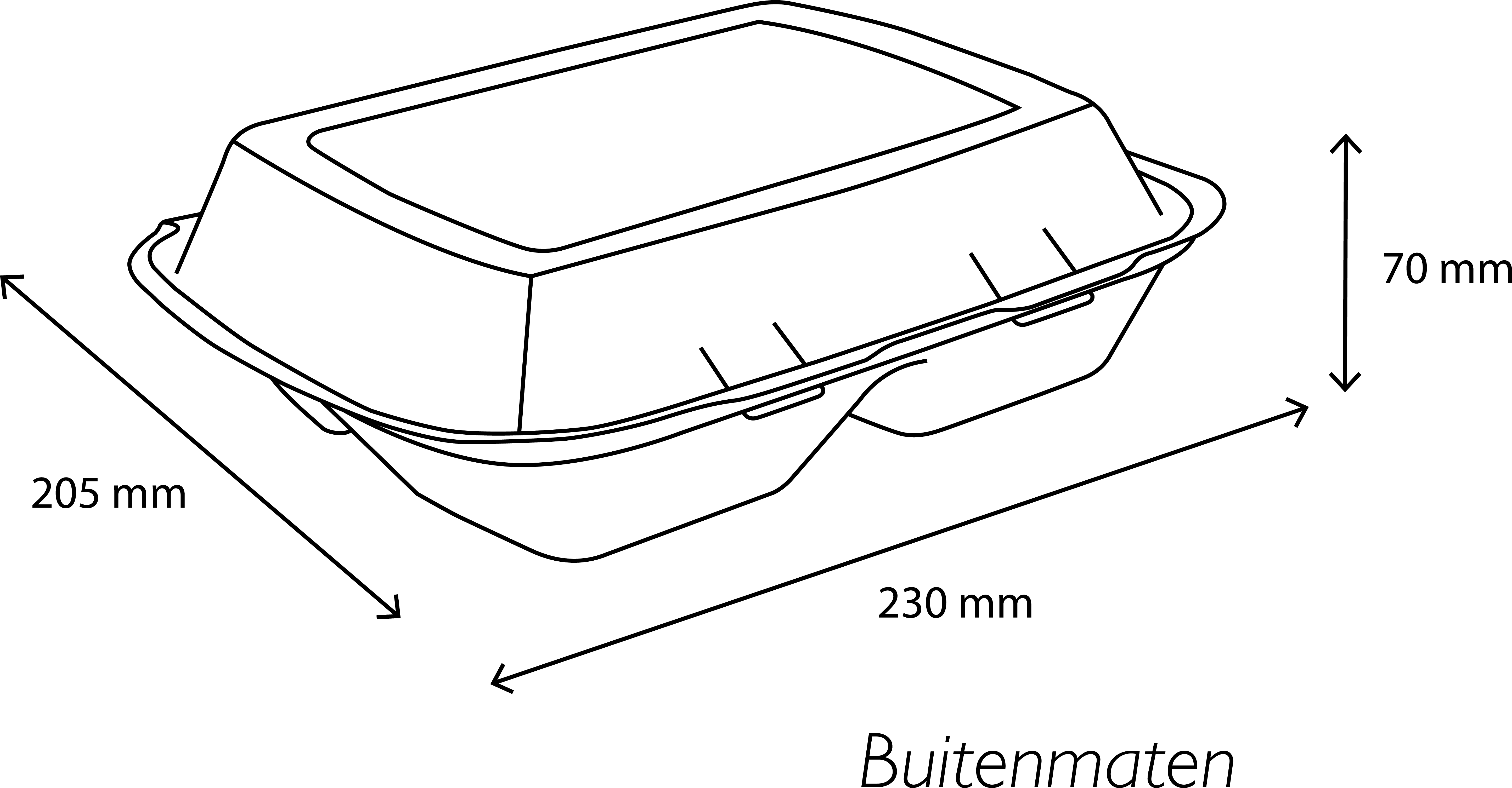 takeaware.nl Maaltijdbakken en schalen Menubox 2-vaks IP4 suikerriet BIO