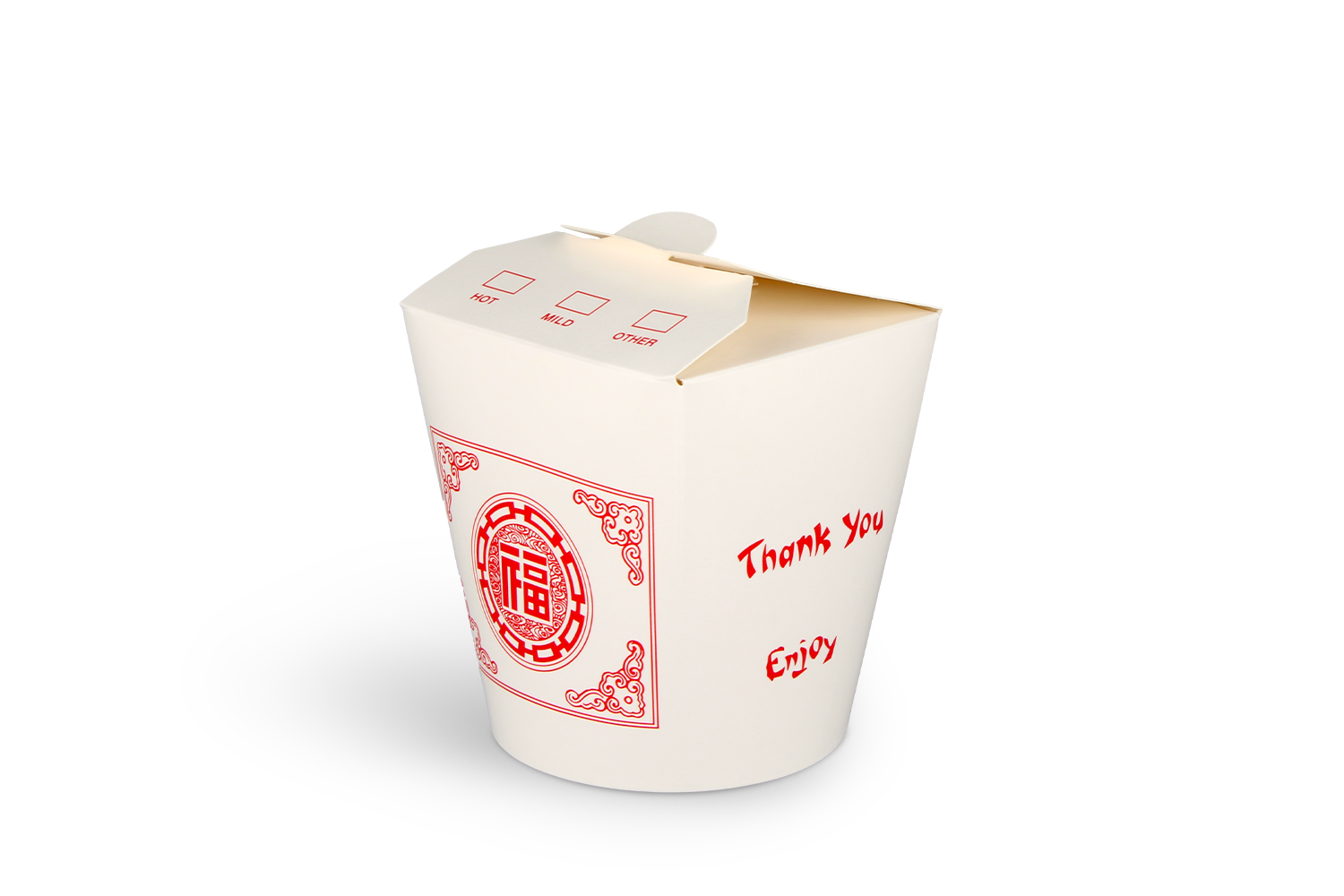 Carton Evebox blanc avec imprimé rouge-32oz
