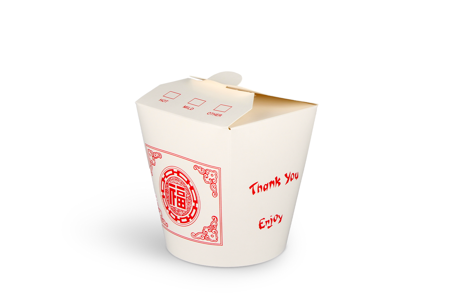 Carton Evebox blanc avec imprimé rouge-32oz