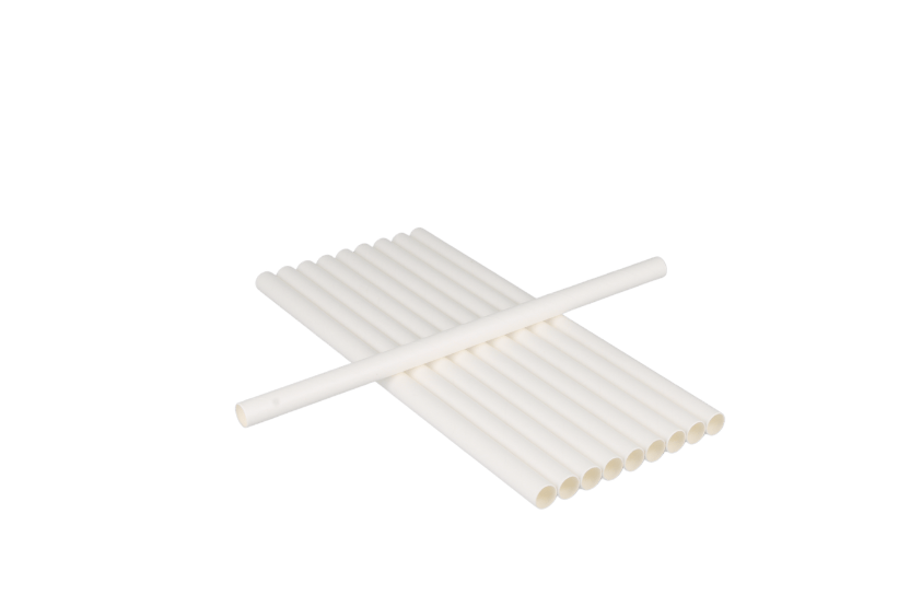 TakeAware.nl Papieren rietjes wit 210x10mm