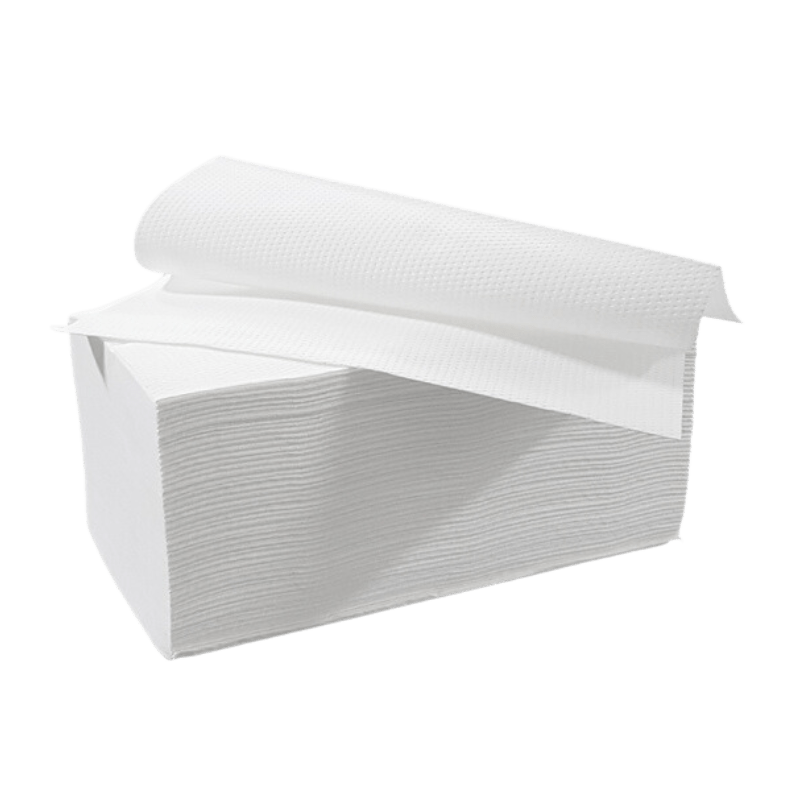 takeaware.nl Handdoek- en poetspapier Handdoeken Interfold  32x22cm 100% cellulose 2 laags wit T6