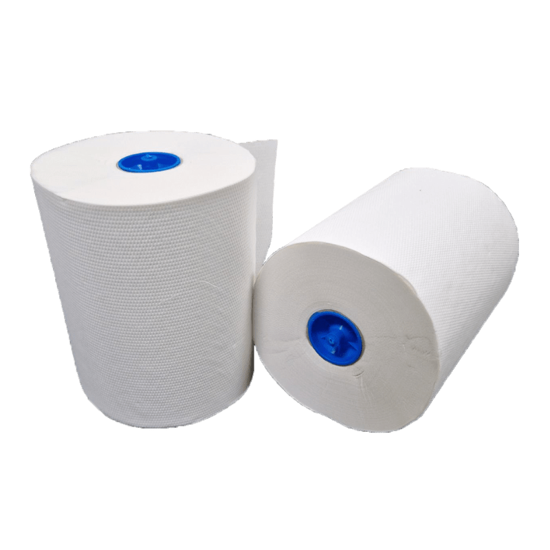 takeaware.nl Handdoek- en poetspapier Handdoekrol Matic Mini 2 laags 6x165meter Ø18,2cm 100% cellulose wit T7