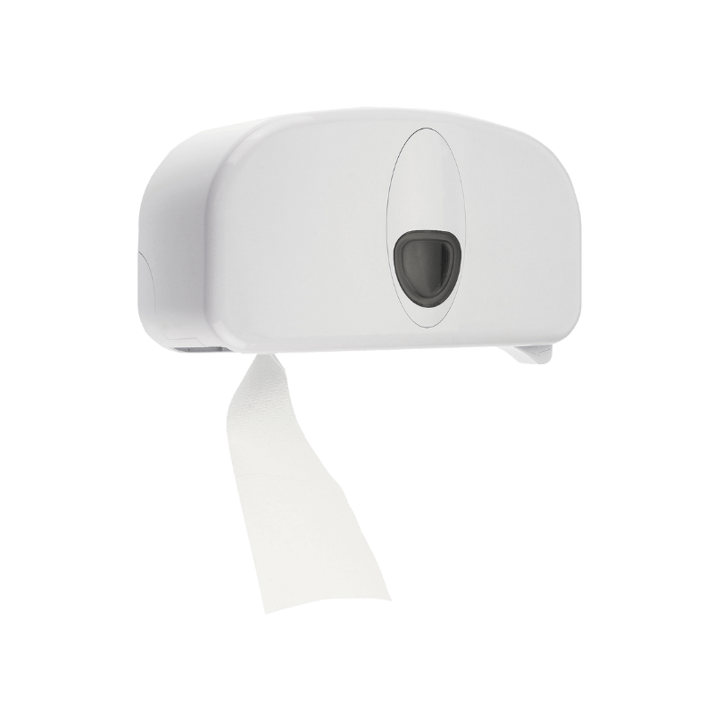 takeaware.nl T4 Toiletpapier Doprol Dispenser (2 naast elkaar) wit