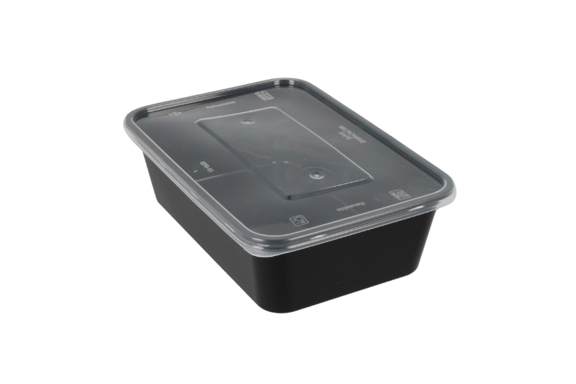 takeaware.nl Maaltijdbakken en schalen Maaltijdbak PP 650ml zwart