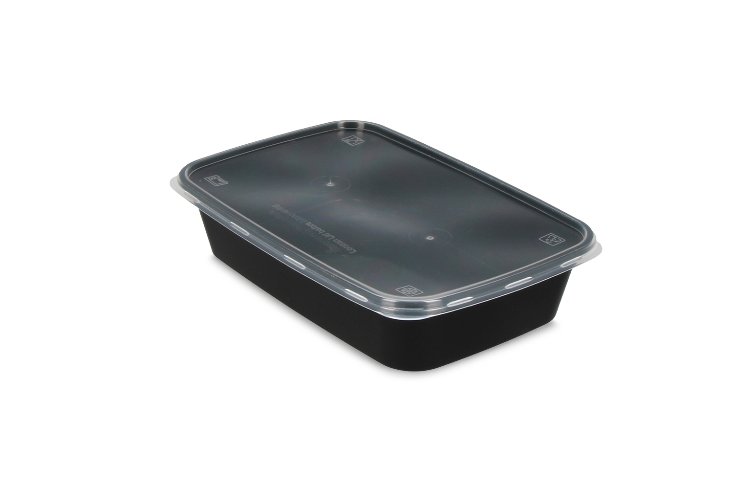 Lid meal container 500-650-750-1000ml transparent