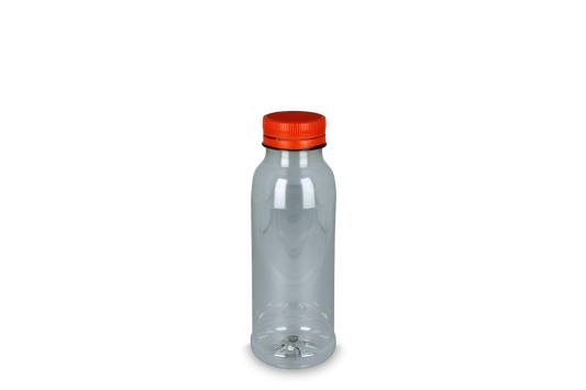 RPET bottle 330cc with orange cap