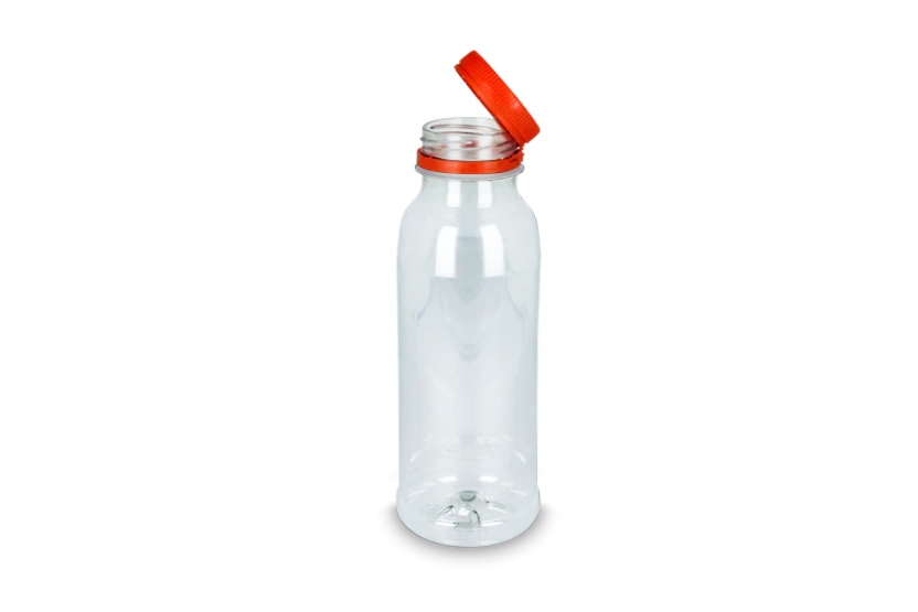 takeaware.nl rPET flesje 500cc met oranje vaste dop