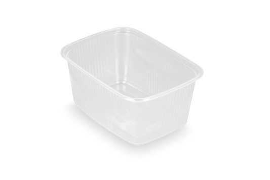 takeaware.nl Saus- en amusebakjes Salade & Saus bakjes 250ml 108mm rechthoekig transparant