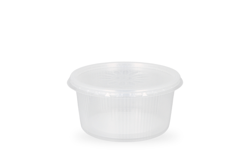 TakeAware.nl Rond bakje + deksel PP 250ml 101mm