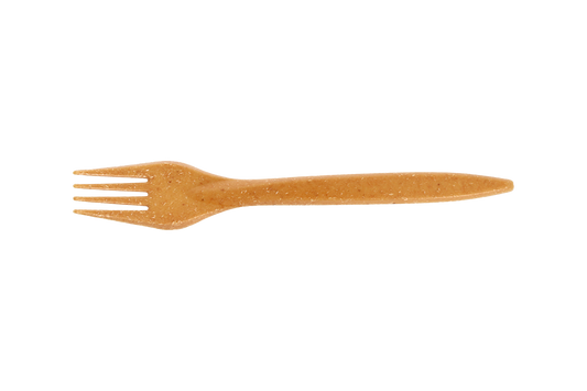 Reusable fork 180mm brown bio