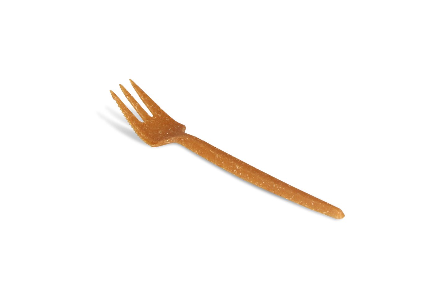 Reusable snack fork with cutting edge 130 mm wood look