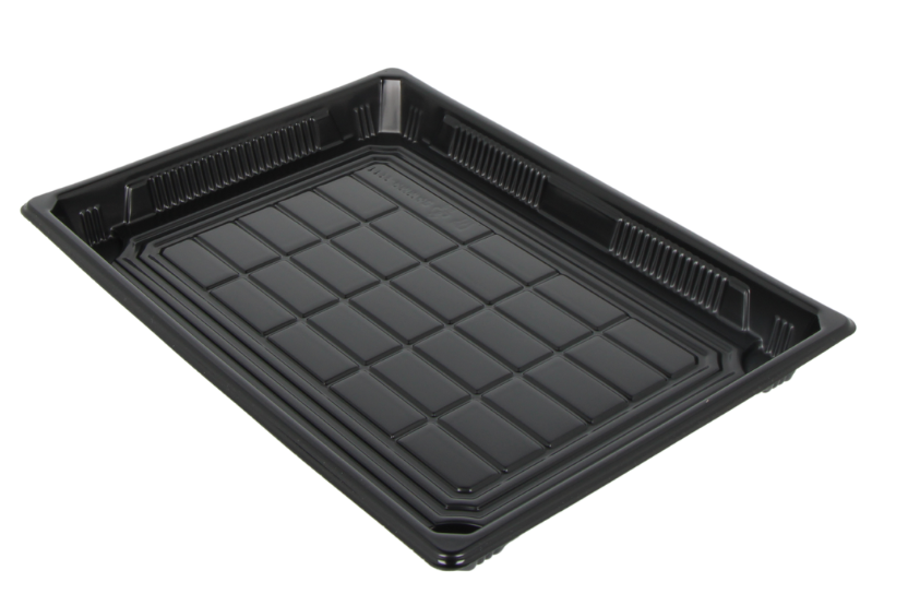 Sushi tray HP-11 + deksel 255x187x23mm Zwart