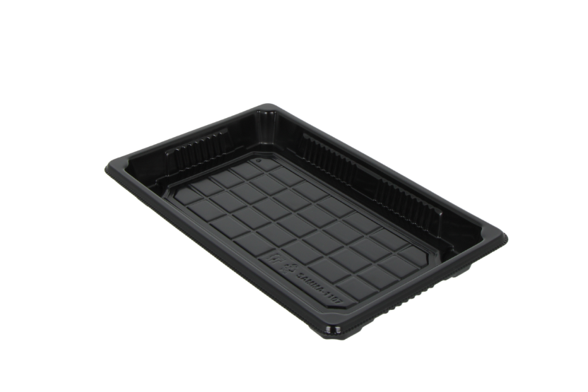 Sushi tray HP-07 + deksel 220x135x20mm Zwart