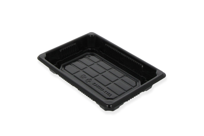 Sushi tray HP-03 + deksel 160x115x20mm Zwart