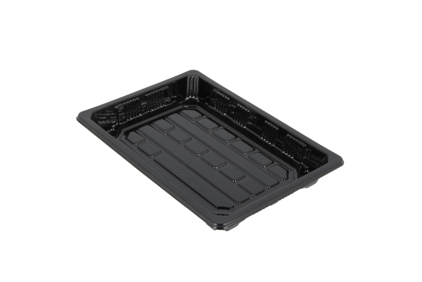TakeAware.nl Sushi tray SY-05 + deksel 185x130x20mm Zwart