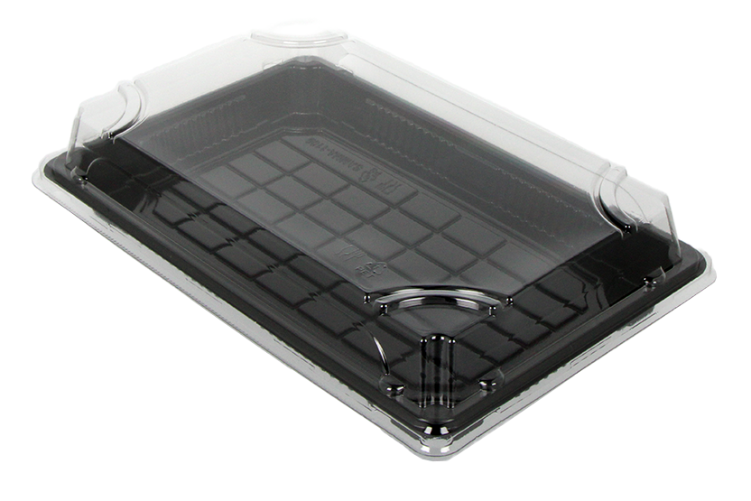 TakeAware.nl Sushi tray HP-09 + deksel 240x150x25mm Zwart