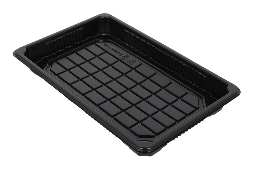 Sushi tray HP-09 + deksel 240x150x25mm Zwart